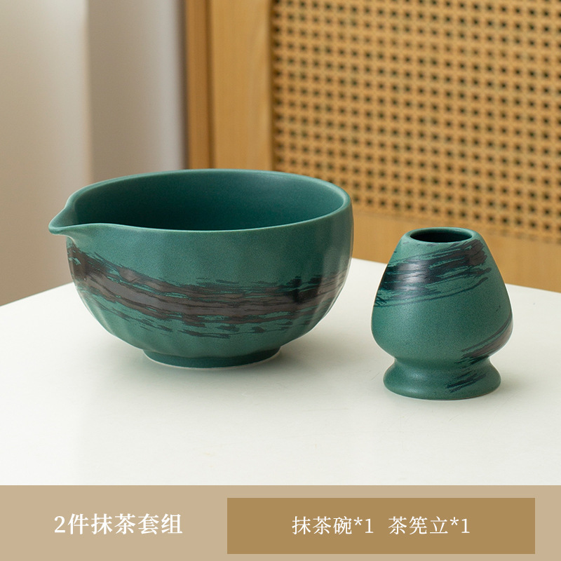 日本クロスボーダー Amazon 抹茶セット セラミック抹茶ボウル 茶筅 立百本立 宋代茶ツール 注ぎ口付き|undefined