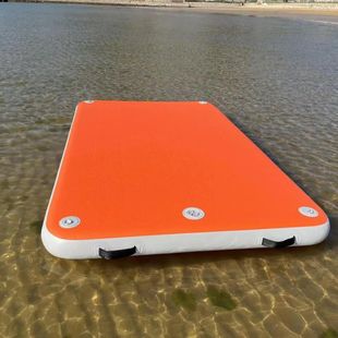 Inflatable fishing floating platform floating platform floating fishing color random oar floating boat fishing platform thickened wear-resistant