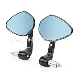 摩托车复古手把镜防眩目大视野通用CNC铝合金可折叠倒车镜反光镜