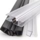 Factory sealed pvc water barrier transparent waterproof bathroom sealing strip shower room glass door 90 & 180 magnetic strip