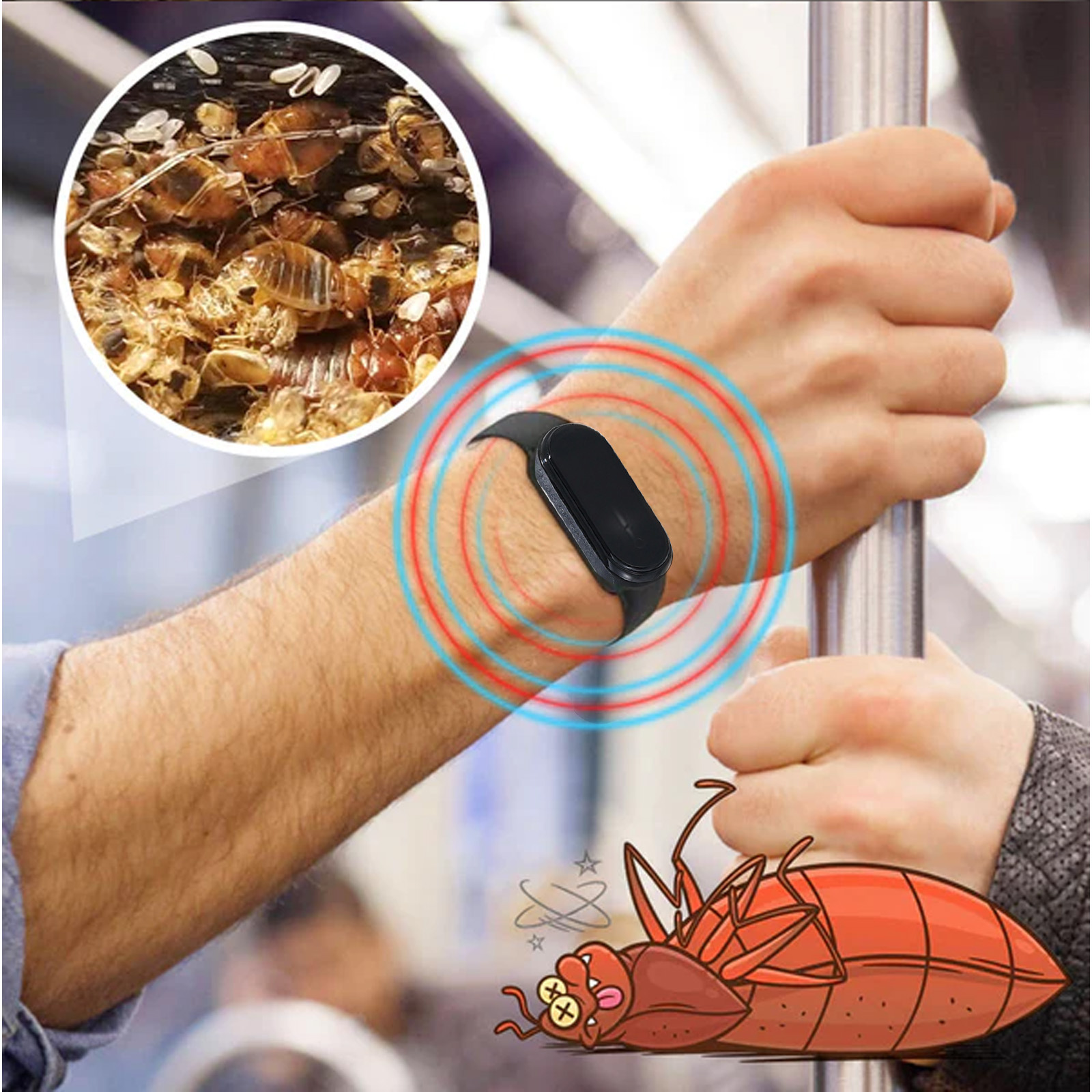 South Moon Mosquito Repellent Bracelet, a portable and convenient mosquito repellent tool for children and adults to prevent mosquito bites outdoors._voghion.com