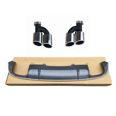 middle tail section exhaust RS4 rear Spoiler - set-17-19-s4a4-sports-rear-lip-tail-throat