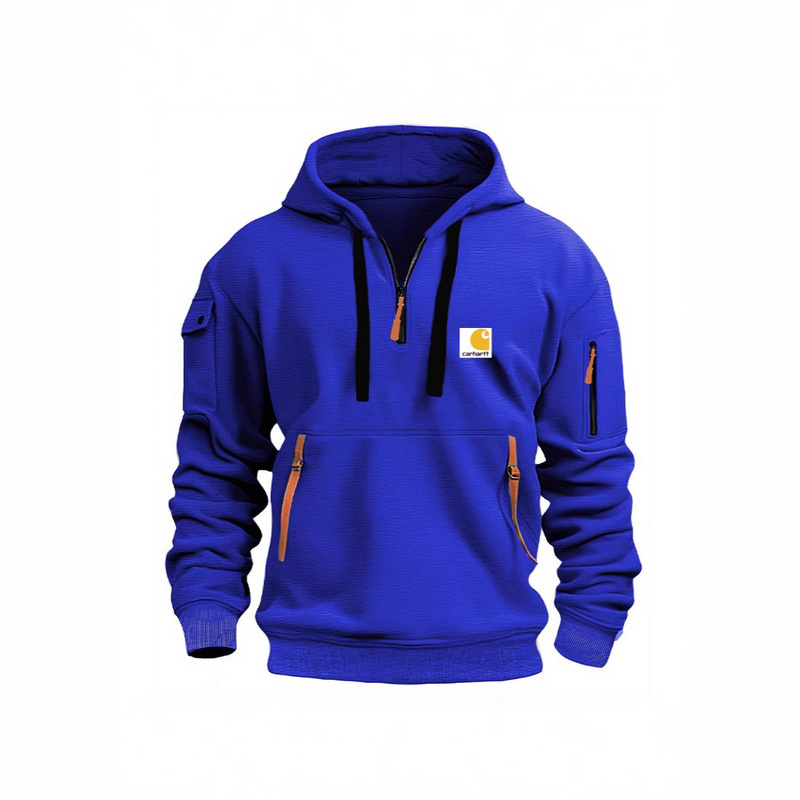 Cross-Border Export Carhartt Men's Multi-Zip Arm Pocket Sweatshirt with Fleece Loose Hoodie in Stock