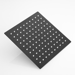 8-inch 10-inch 12-inch black 304 stainless steel square shower ceiling spray high-pressure rain shower head with large flower shower head