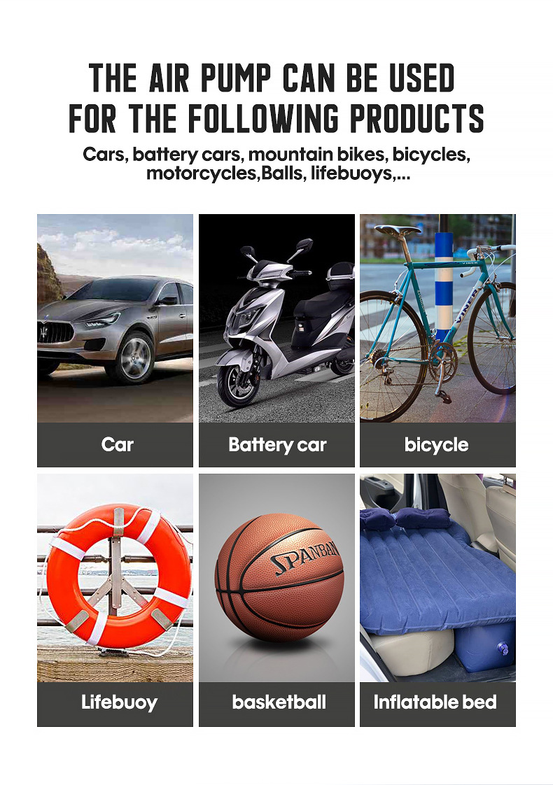 Multifunctional Car Portable Inflator Car Home Dual-Use SUV Portable Tire Inflator