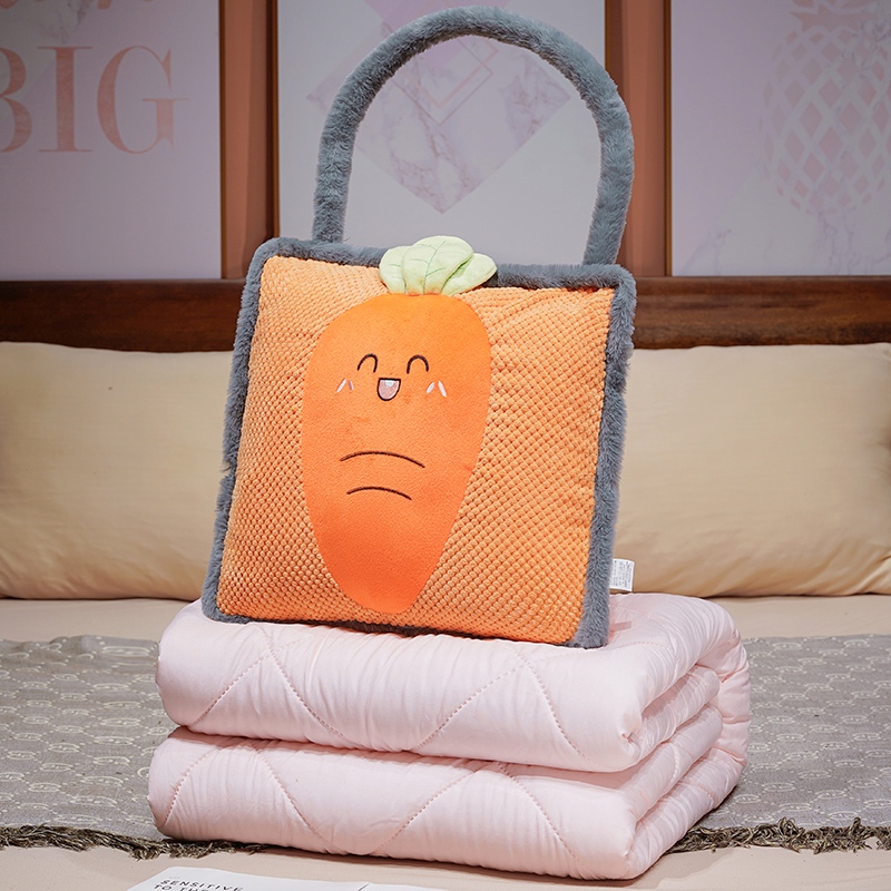 Cartoon Fruit Pillow colcha otoño invierno verano peluche caliente oficina de gran capacidad siesta cojín multipropósito colcha de aire acondicionado