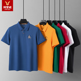 Элитная летняя шелковая футболка polo, короткий рукав, с вышивкой