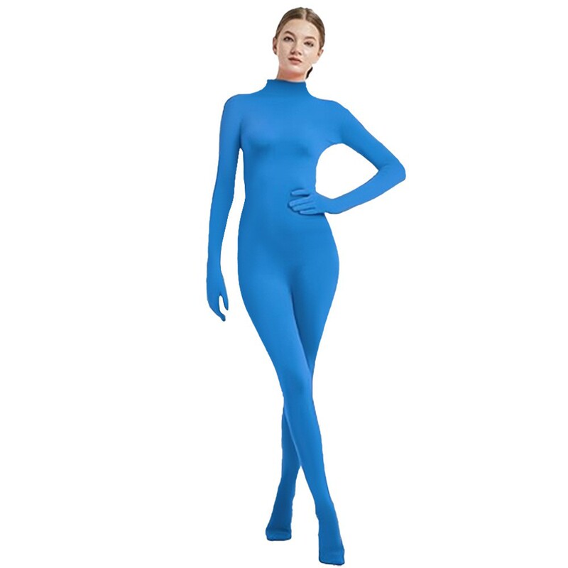 国境を越えて人気のレオタードの女性の半包の連体服zentai純色の服のダンス服の舞台の演技服|undefined