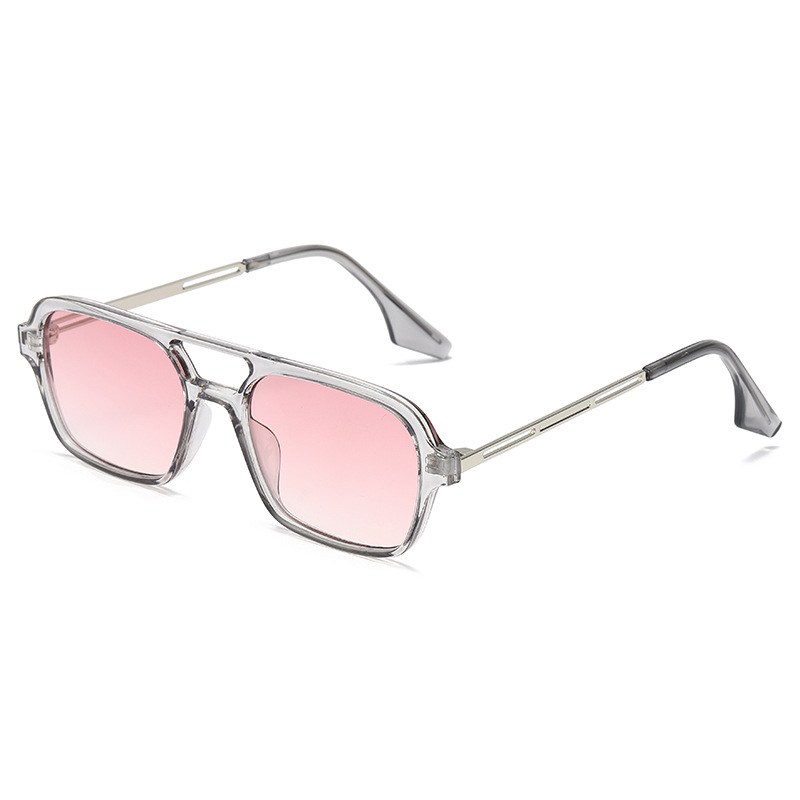 2021 nueva moda estilo coreano doble haz gafas de sol personalidad ahueca hacia fuera moda gafas de sol de hombres y mujeres gafas de sol 334