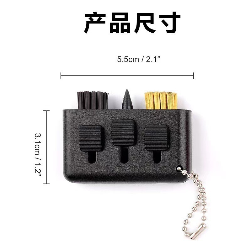 工場直販 ゴルフクリーニングブラシ ゴルフクラブクリーナー ゴルフ三目的ブラシ 銅毛スチールブラシ|undefined