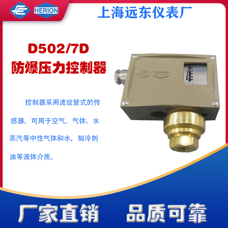 上海远东仪表厂D502/7D隔爆型压力控制器0850180 0850280 0850480