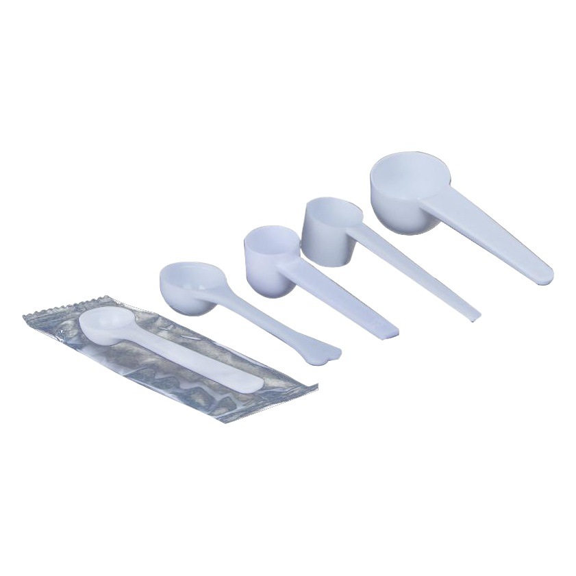 Wholesale 1 2 3 5 10 15g ml spoon disposable spoon flat bottom measuring spoon plastic quantitative spoon