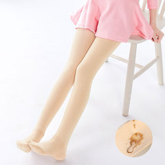 Sheer leg stockings with invisible color, suitable for autumn and winter, preventing snagging, with added padding for warmth and thickness, designed for girls.