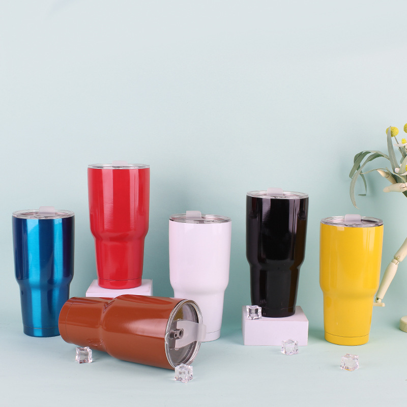 Suministre la taza portátil europea y americana del helado de 30oz 304 taza del aislamiento del vacío del coche taza de cerveza de la cola de la taza del coche de la custodia fría