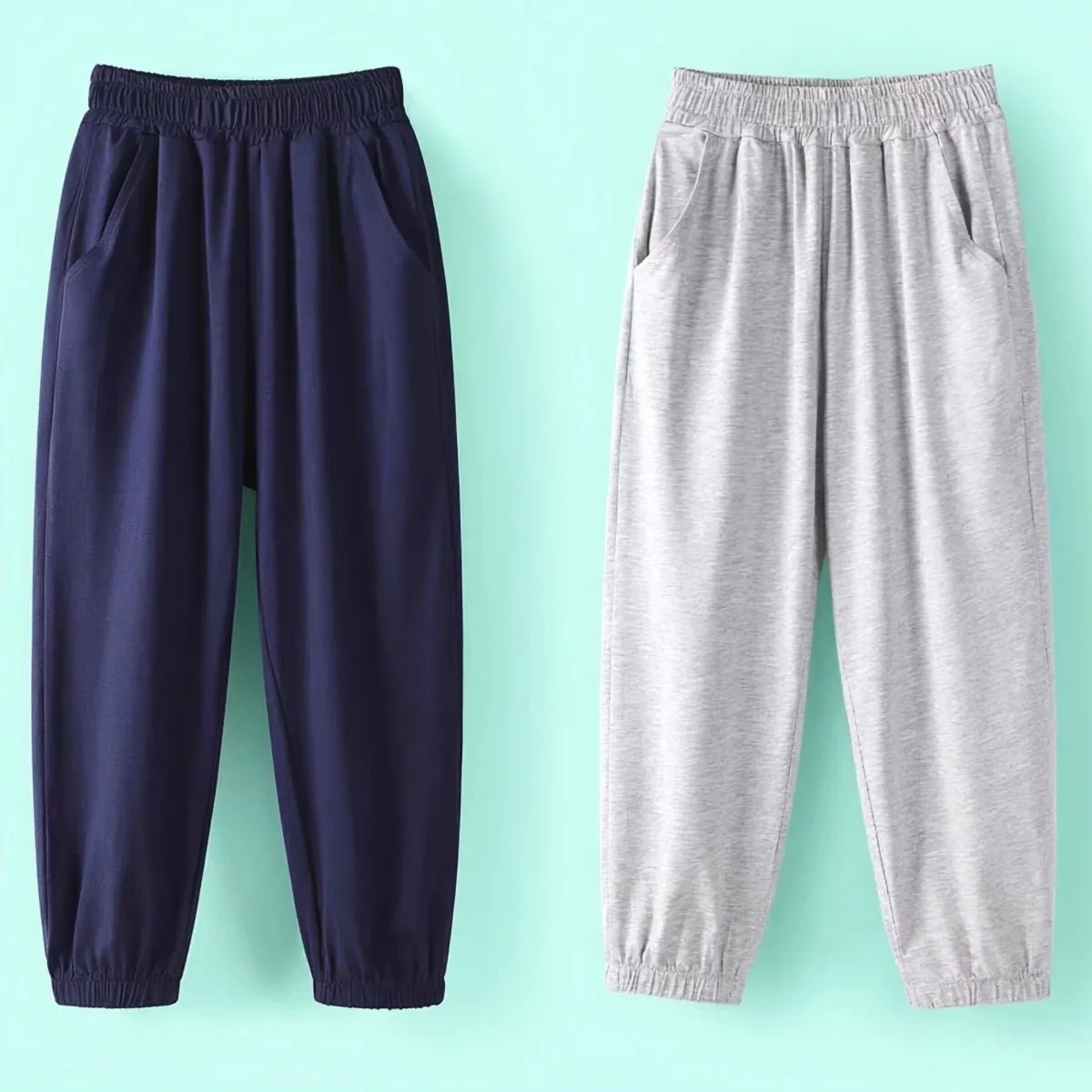 Elementary School Uniform Long Pants Summer Thin Children's Anti-Mosquito Pants New Style Anti-Mosquito Pants Student Uniform Jogger Pants in Stock