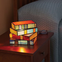 Stained Stacked Books Lamp ɫBb֬