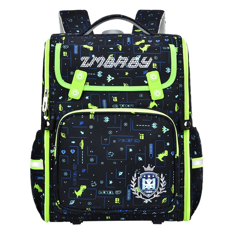 Nuevo estudiante de la escuela primaria schoolbag integrado abierto gran capacidad bolsa espacio niños y niñas dibujos animados mochila