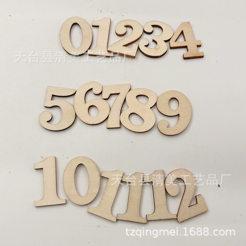 Tronco de 3cm 0-9 mezcla digital de madera de bricolaje 0-9 mezcla digital 50/100 piezas por paquete
