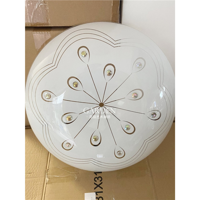 玻璃轻奢现代吸顶灯外壳透明超大特大玻璃灯罩吸顶灯透光圆形凹凸