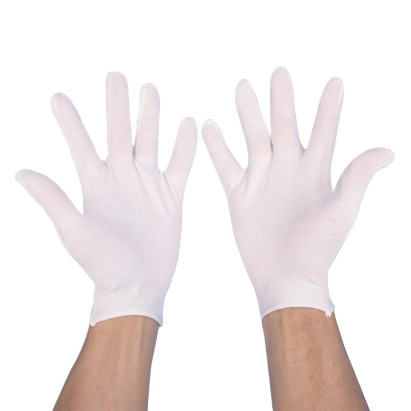 In-Stock White Labor Protection Gloves, Pure Cotton Thickened Gloves for Crafts, Industrial Use, Per
