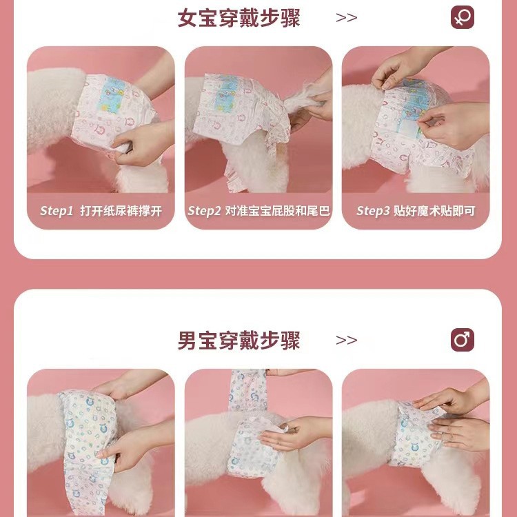 Pantalones fisicos para perros Pañales Bichon Pañales para cachorros Teddy Pantalones de seguridad de período menstrual para perros Pañales para perros