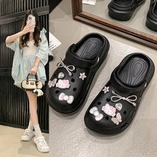 女洞洞鞋新款卡通kitty可爱休闲户外家居舒适耐磨夏季沙滩凉拖鞋