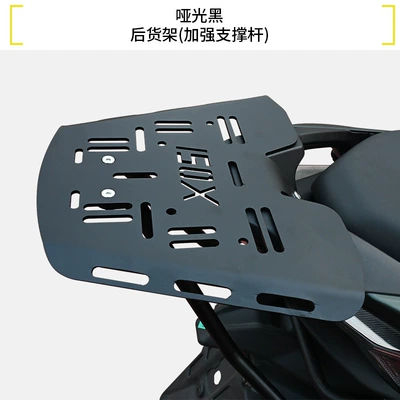 Motorcycle bumper — Windshield Modification - matte-black-rear-shelf-reinforced-support