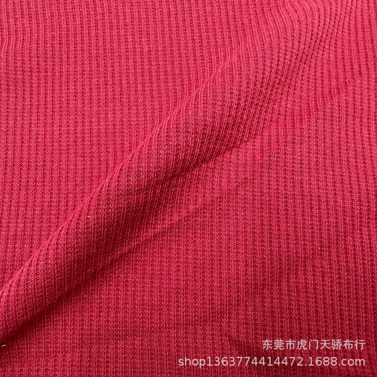 针织涤纶坑条罗纹 230克底氨2*2罗纹坑条 休闲服装头饰饰品等面料