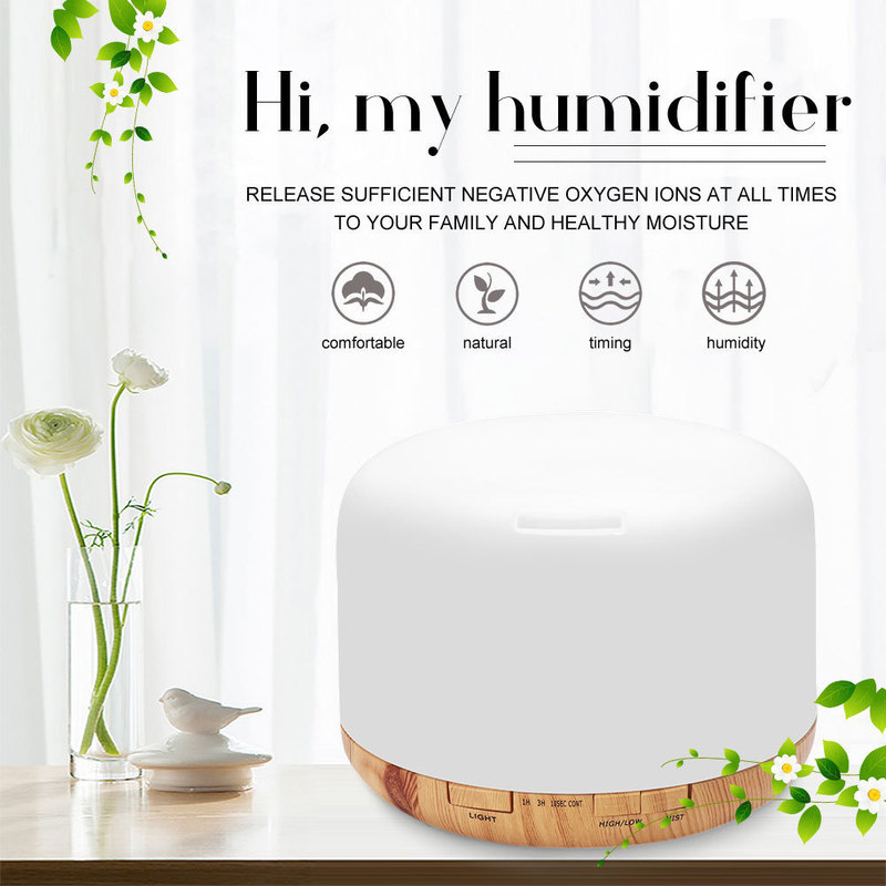 Air Humidifier for Home Use, Silent, Large Mist Output for Bedroom, Small Office Desktop Aromatherapy Diffuser Atomizer