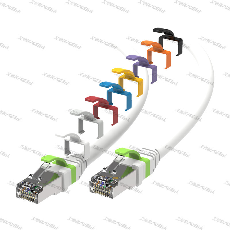 Acelink Category 6E 10g Ethernet Cable with Replaceable DIY Color Logo Buckle Quick Tracking