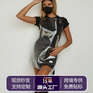 亚马逊TPU围裙防水防油理发店发型师剪发美发工作服家用厨房围裙