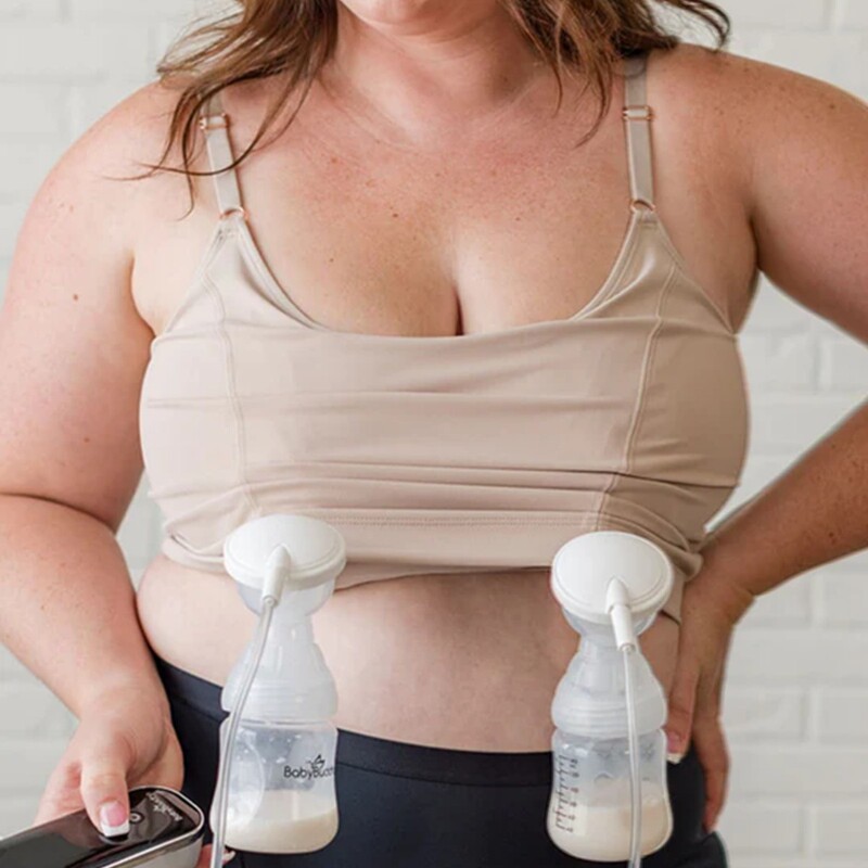 Breastfeeding Bra, Milk Silk Breathable, Non-Restrictive during Pregnancy, Thin Vest-Style, Hands-Free Breast Pump, Strapless Bra