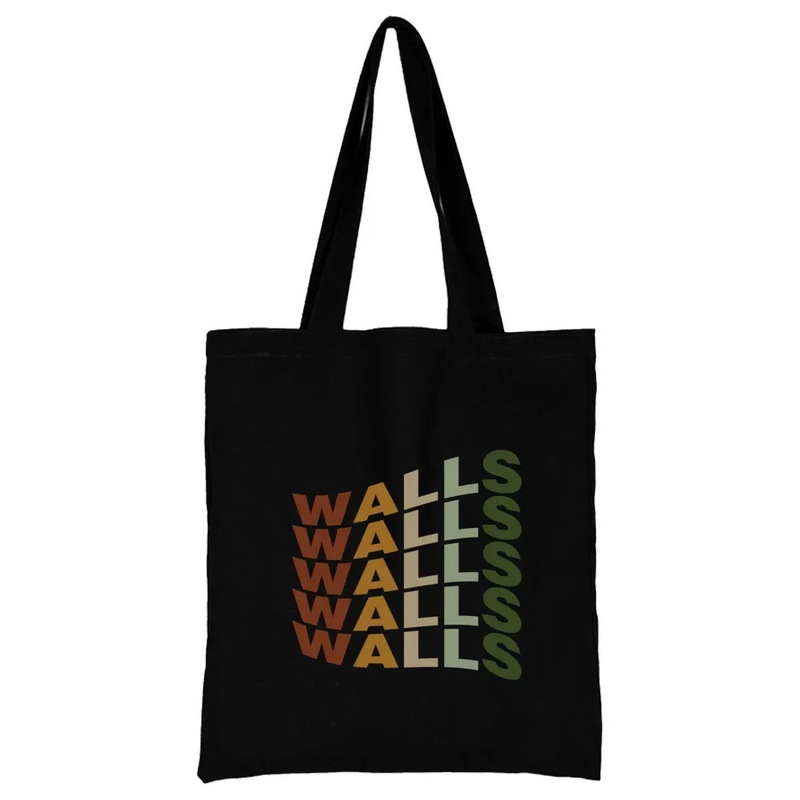 Wall Pattern Organizer Canvas Shopping Bag Handbag Foldable Shoulder Bag Student Large Capacity Grocery Hand X20