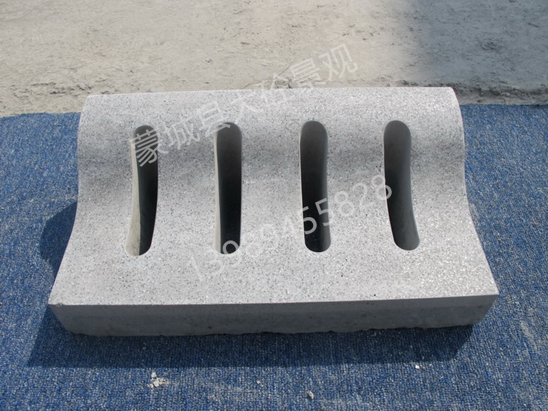 PC蝶形路牙异形路牙平侧一体仿石路缘石PC砖雨水篦子下水芝麻灰