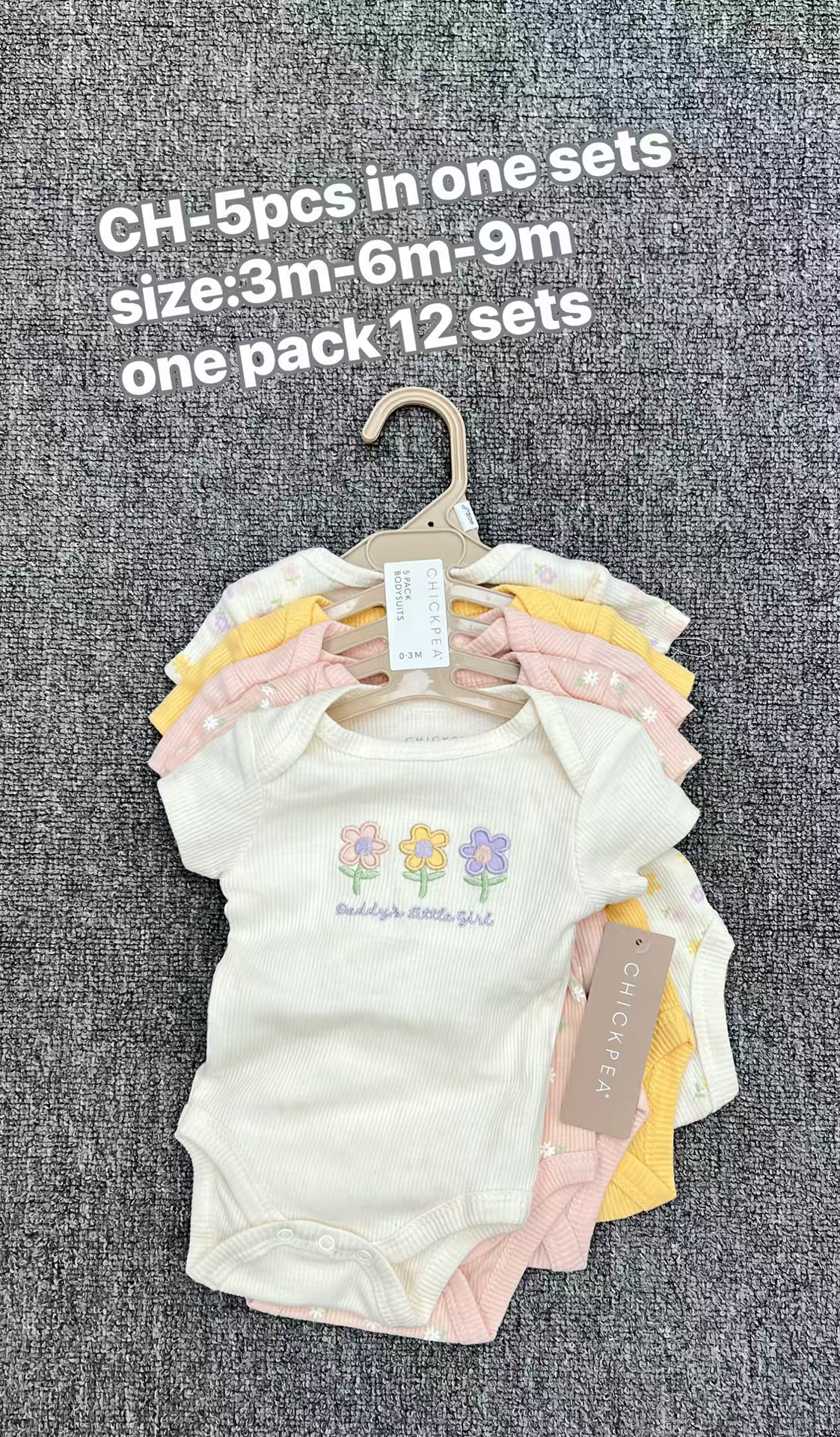 Body para Bebé Set de 5 Piezas de Algodón, Manga Corta, para Recién Nacidos image 14