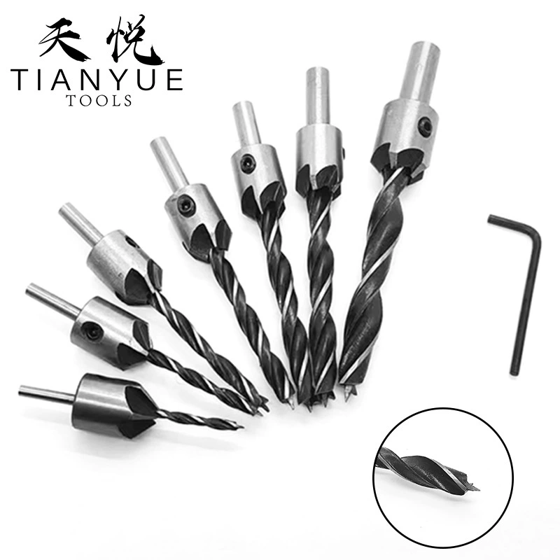 Трехзаострённые столярные сверления просверлённые сверлильные сверлильные сверлильные отверстия