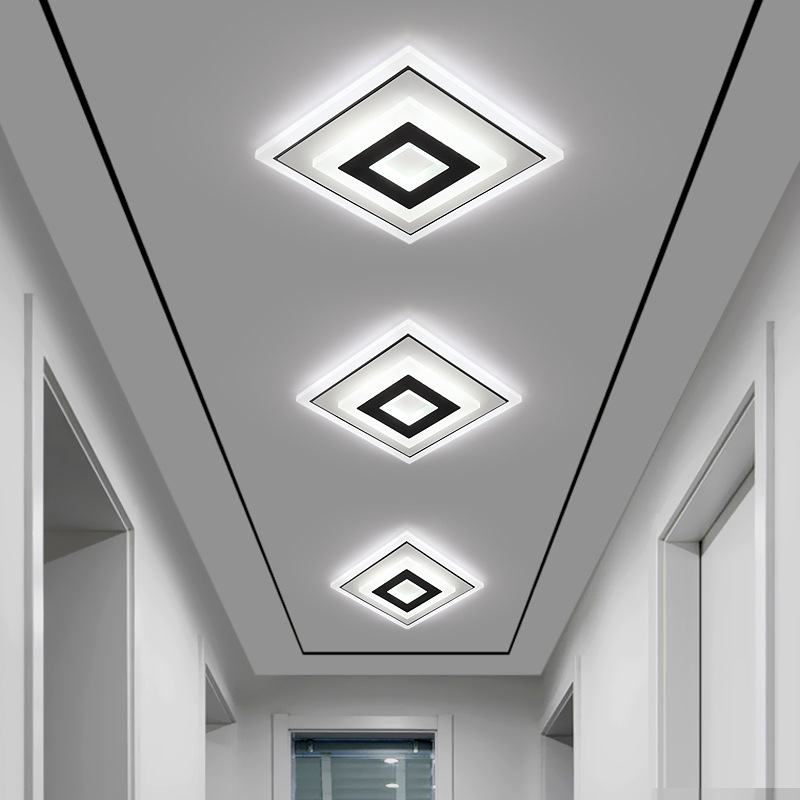 現代簡約LED過道燈走廊燈輕奢創意入戶玄關門廳衣帽間陽台吸頂燈