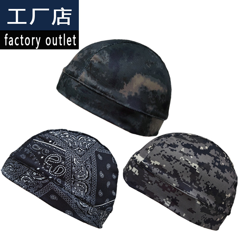 Cross-border summer mesh sweat-absorbing running cap, bicycle safety helmet liner, unisex lightweight sweat-absorbing cycling cap