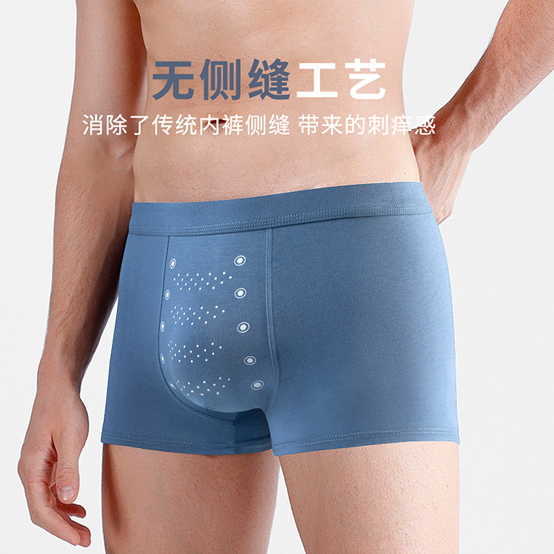 Primavera y verano nuevos pantalones interiores de hombre, pantalones de ángulo plano de hombre, pantalones cortos de cintura media de punto transpirables, tendencia al por mayor