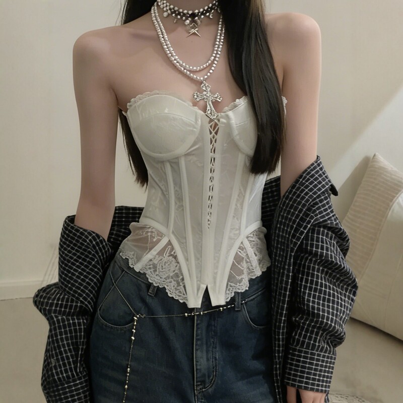 Lu Qiuguo Pure Desire Style Shaping Camisole, Sexy Backless Beauty Back Outerwear, Slimming Bustier Db2117