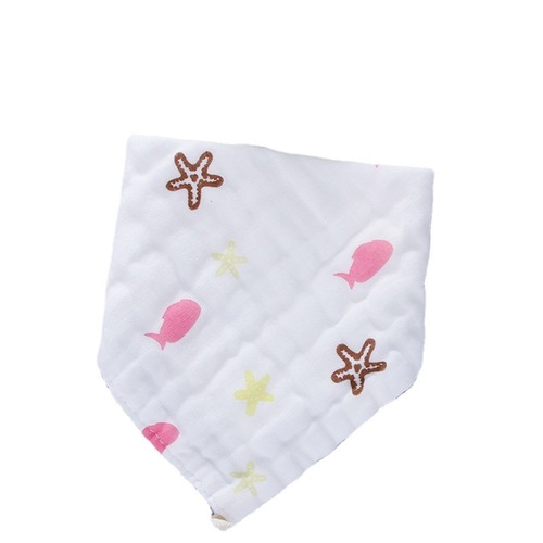 【三角巾】卡通吸水棉纱布三角巾 批发可爱专用男女婴儿口水巾