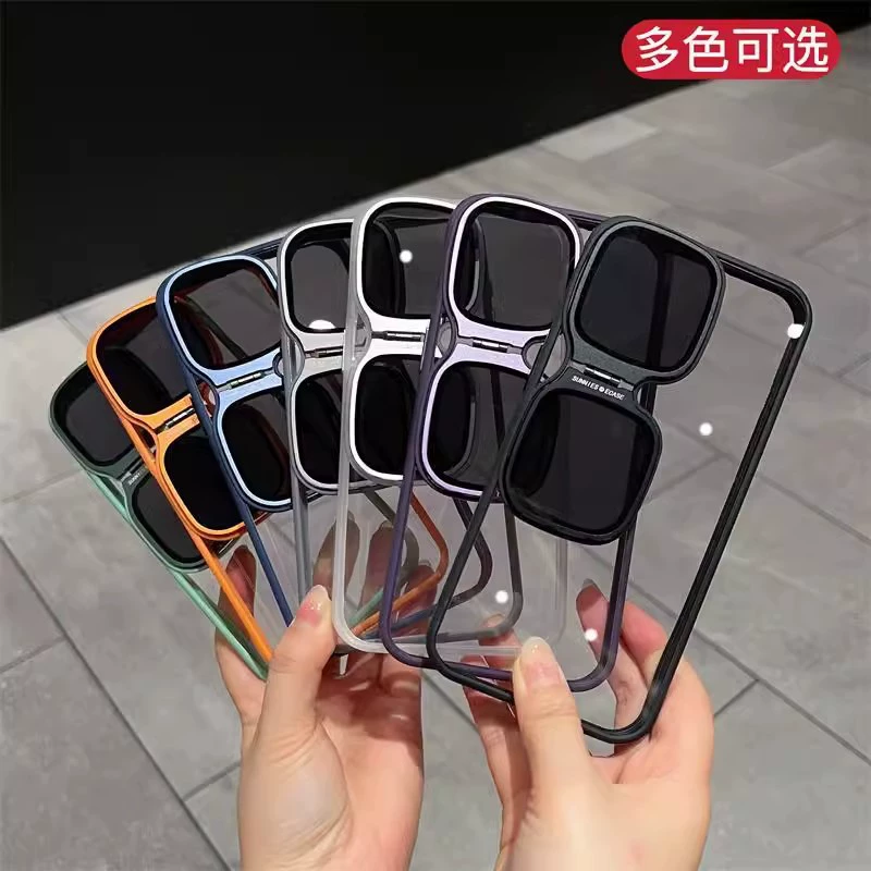 Очки от Apple, элитные солнцезащитные очки, совместимая трубка, iPhone15, прозрачный чехол для телефона, защитный чехол, 15promax, защита при падении
