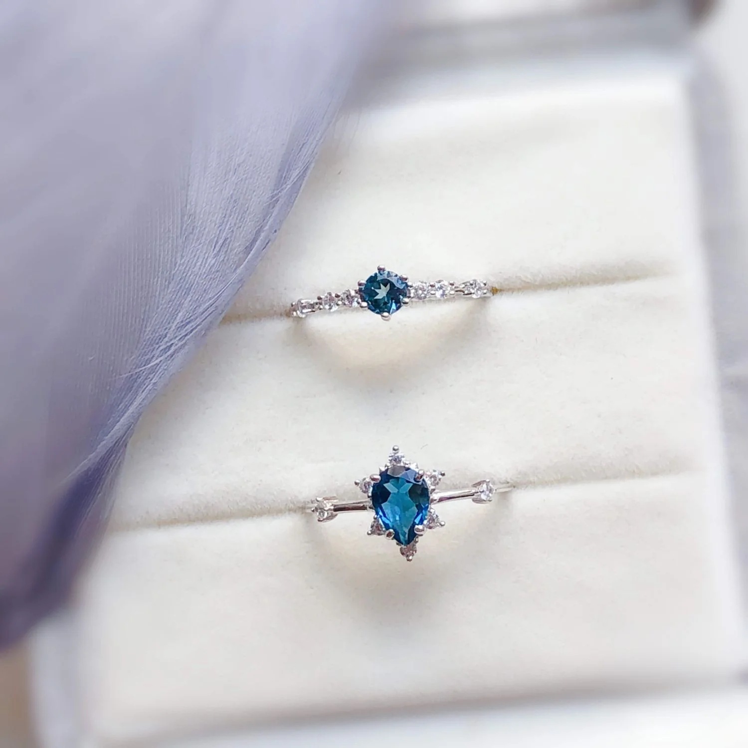 Plating, Inlay Design 1 Piece 925 Sterling Silver Tortoise Pear Water Droplets Zircon Rings