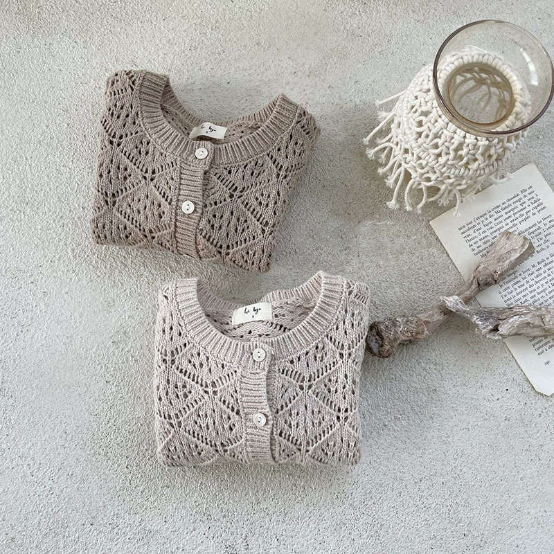 Summer knitted children's sweater for men and women, long-sleeve girl's, Korean style