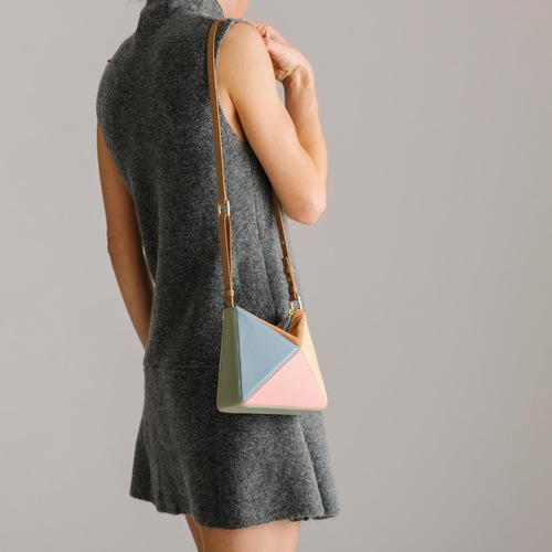 Turkish Minority Design  New Trendy Fashion Triangle Rhombus Splicing Folding Bag Crossbody Single Shoulder Women's Bag Bags 