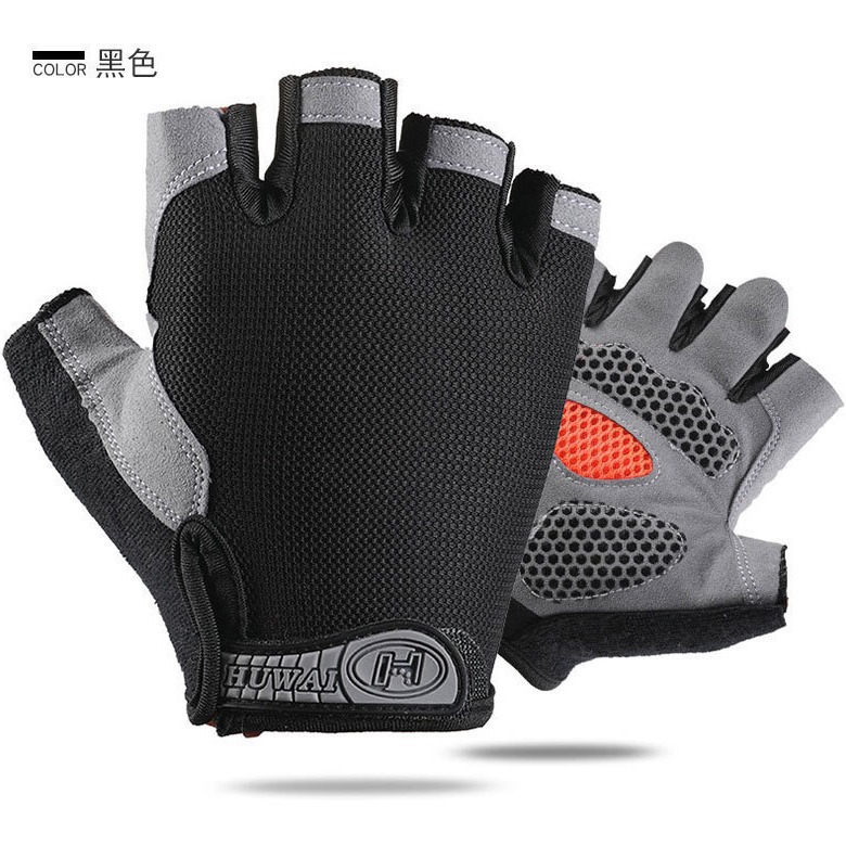 Half-finger unisex fitness gloves for spring—perfect for workouts, weightlifting, outdoor activities like hiking and cycling, featuring anti-slip and abrasion-resistant design.
