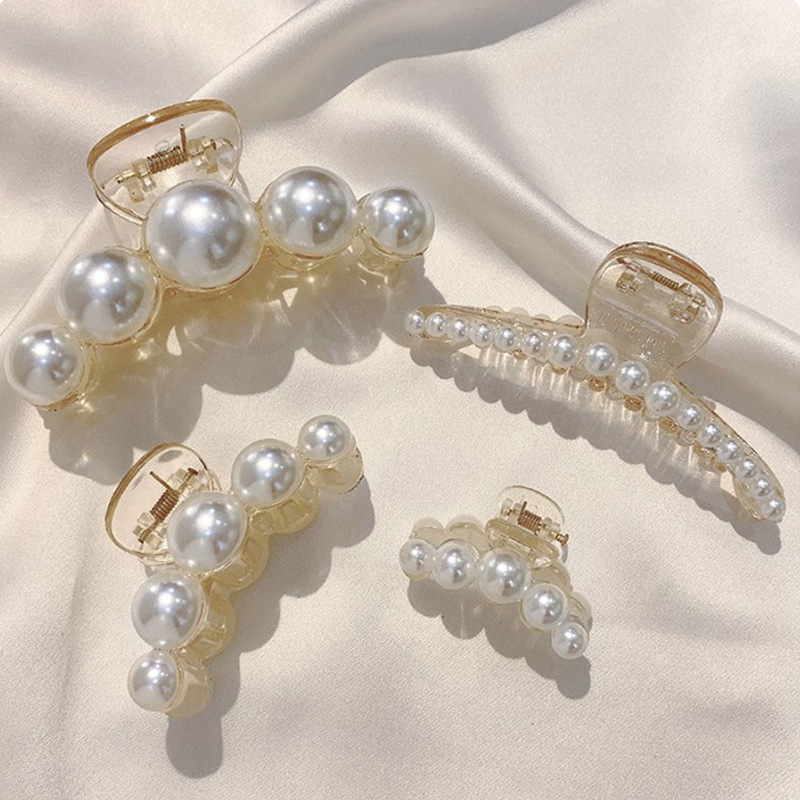 Fermaglio a artiglio con perle stile coreano per capelli_voghion.com