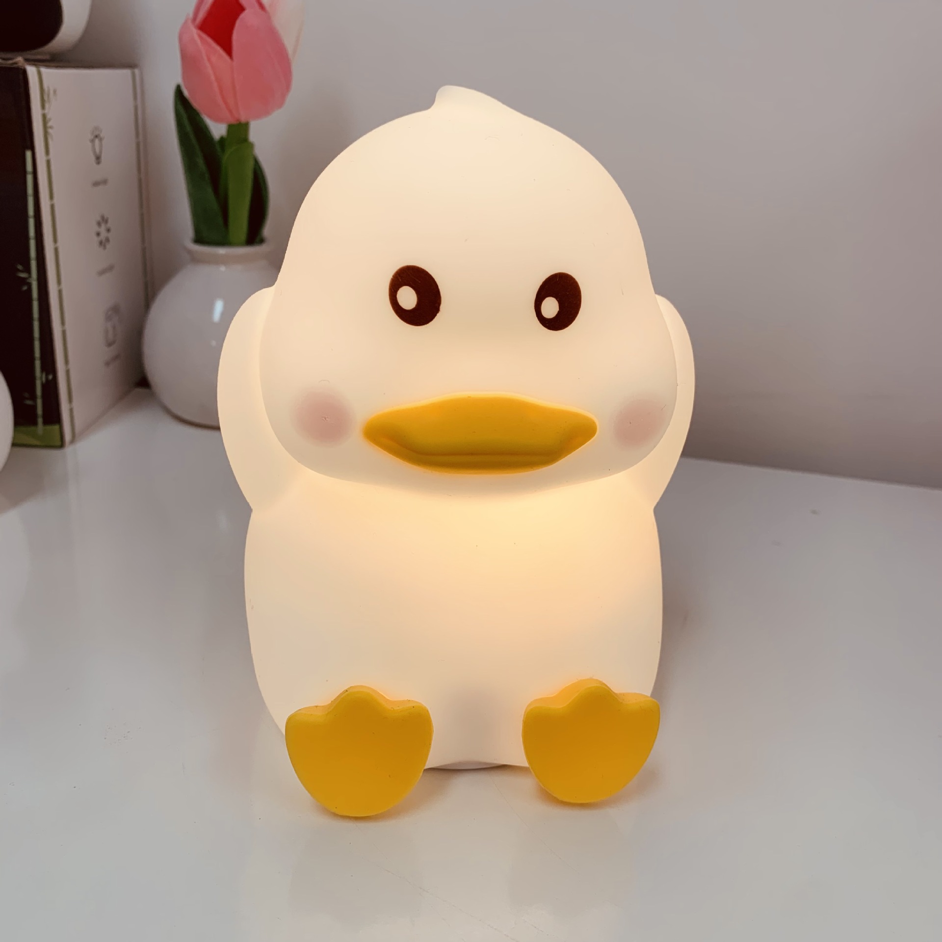Conductor creativo de luz nocturna ambiente de sueño luz suave lámpara de mesa de tostada dormitorio iluminación de cabezal de cama temporización con lámpara de sueño