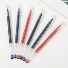 Direct selling large capacity giant writing gel pen needle tube 0.5mm carbon water pen student exam special pen signature pen
