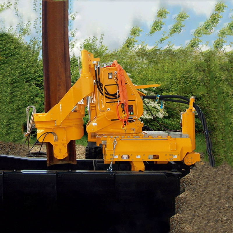 Машина для имплантации стальных свай из цемента, безвибрационная и бесшумная гидравлическая машина для вытягивания свай, дистанционное управление, полностью гидравлическая машина для забивки свай